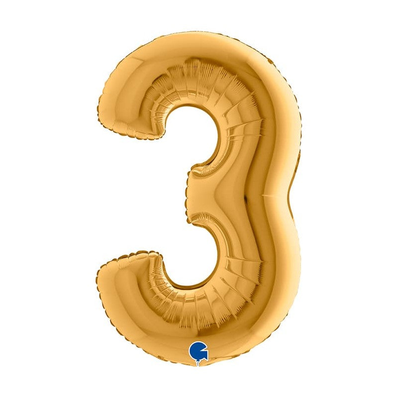 Numeri Oro in Mylar Gonfiato ad elio