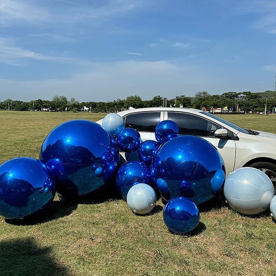 Noleggio Sfere a specchio Gonfiabili in Pvc | COLORE BLU