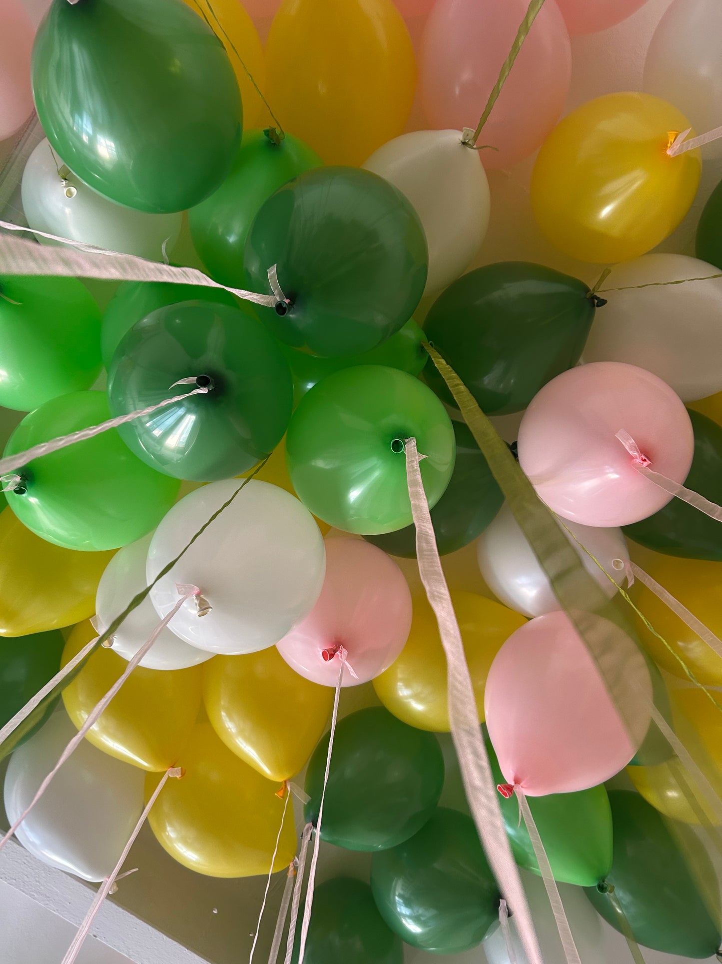 Soffitto di Palloncini in Lattice ad Elio per Eventi Aziendali