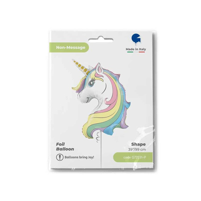 Palloncino Unicorno Colori Pastello 39"