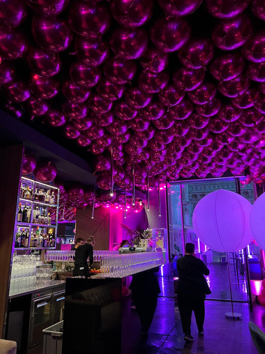 Soffitto di Palloncini in Mylar ad Elio per Eventi Aziendali