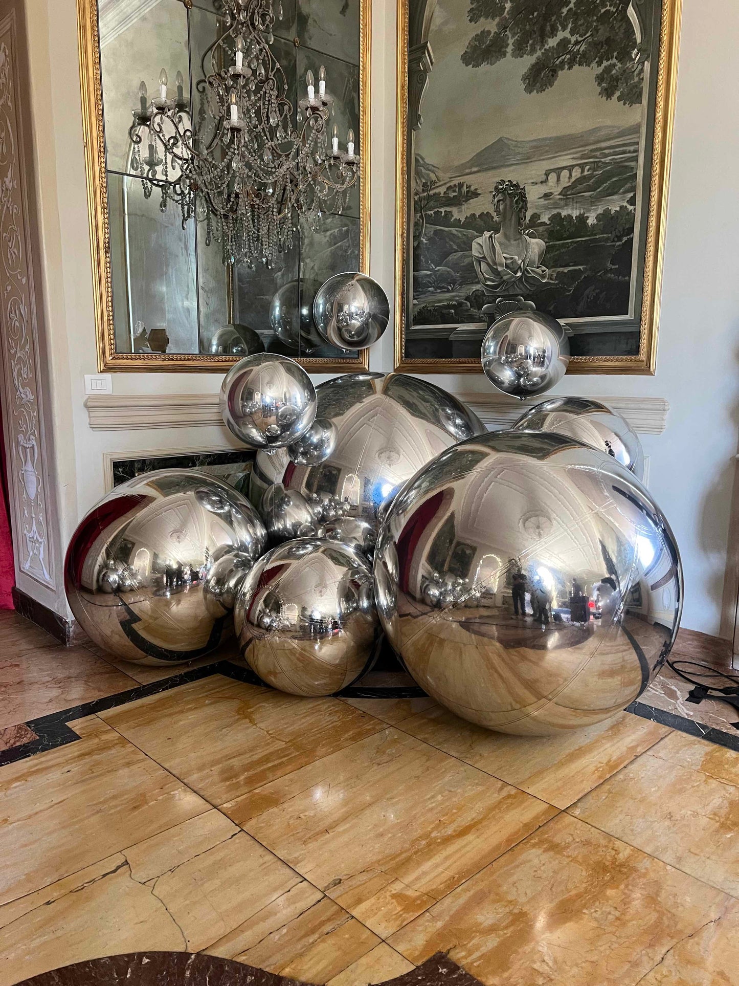 Noleggio Sfere a specchio Gonfiabili in Pvc | COLORE ARGENTO