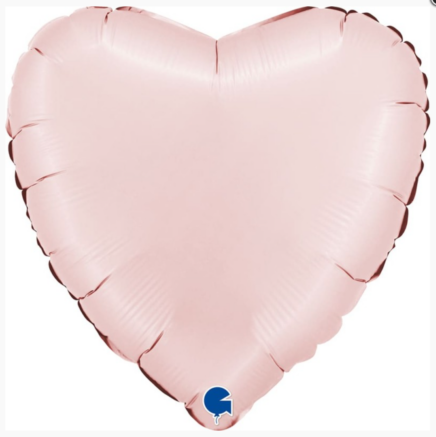 Palloncino Cuore Rosa Pastello satinato 18"