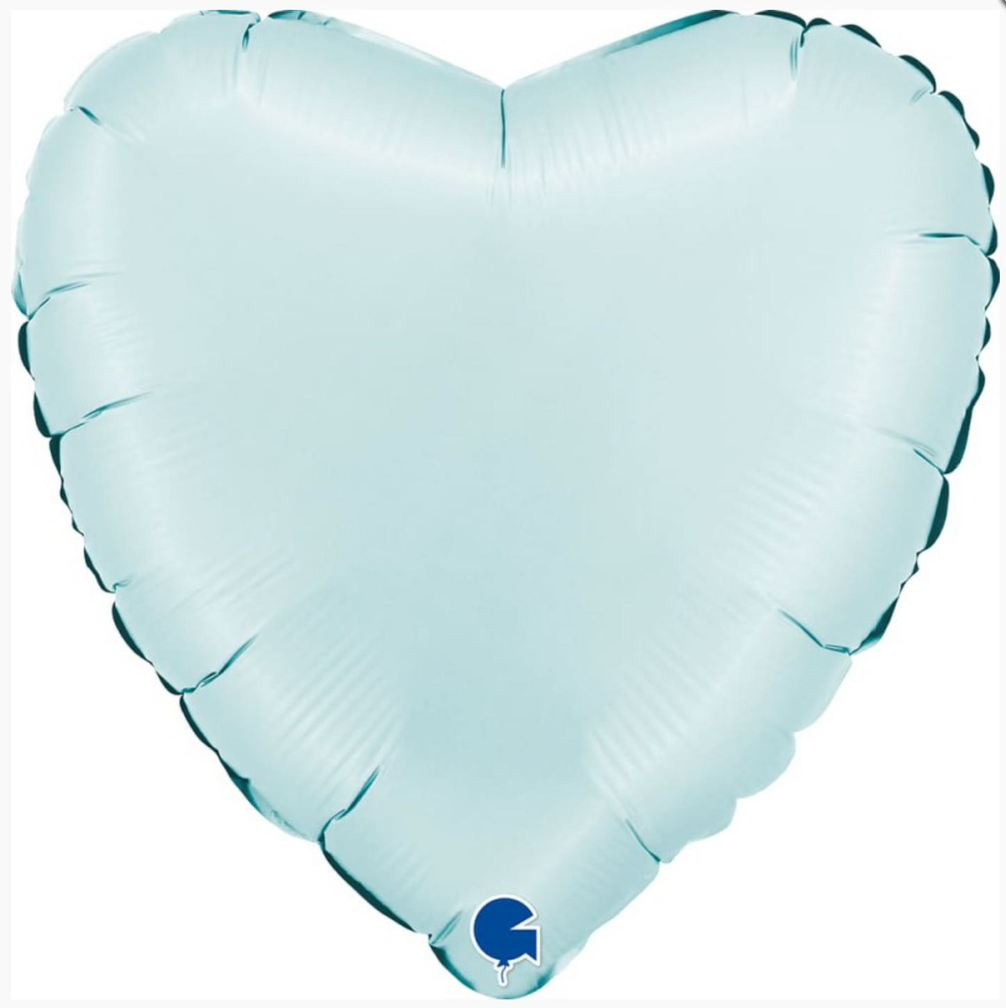 Palloncino Cuore Azzurro Pastello satinato 18"